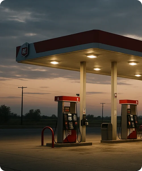Gas station building